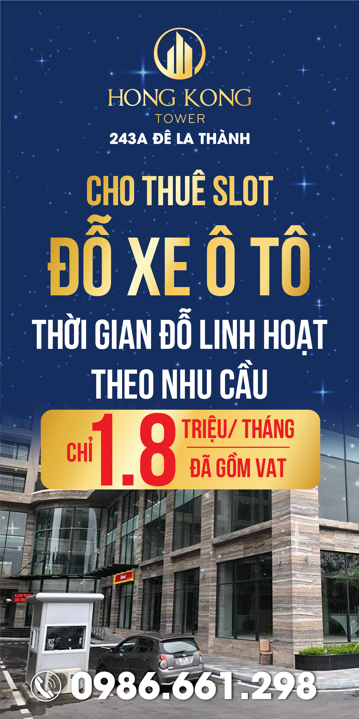 CHO THUÊ CHỖ ĐỖ XE Ô TÔ THEO NHU CẦU